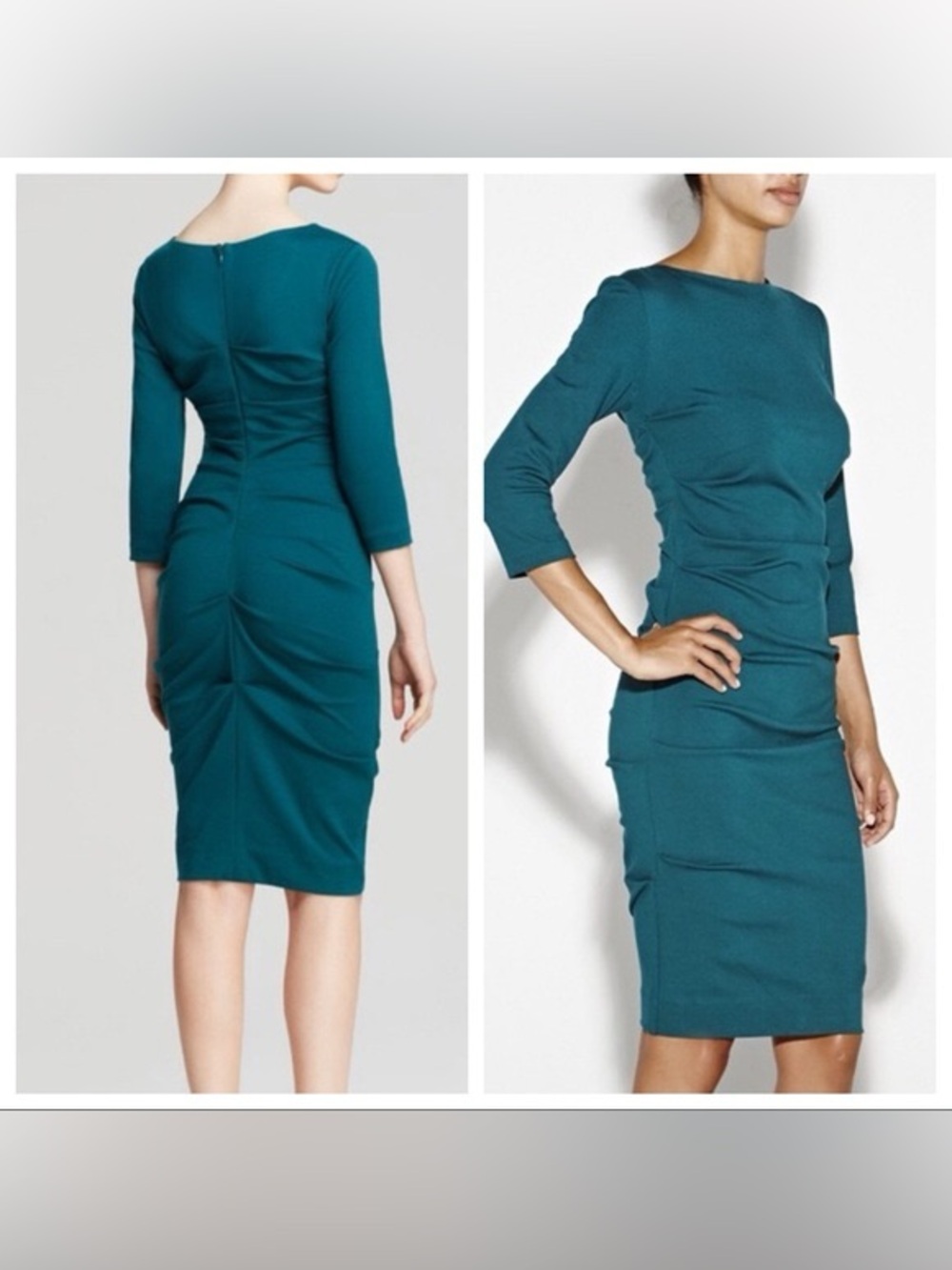 Nicole Miller Artelier Christina Teal Ponte Dress